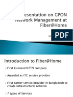 Presentation On GPON Network Management at Fiber@Home