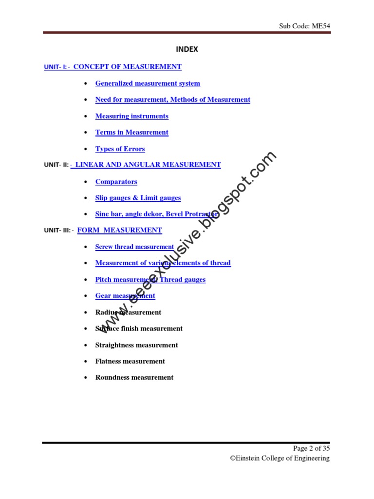 Engineering Metrology and Measurements PDF | PDF | Interferometry | Gear