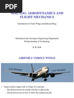 Mae 3241: Aerodynamics and Flight Mechanics: Introduction To Finite Wings and Induced Drag