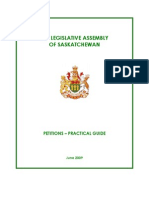 The Legislative Assembly of Saskatchewan: Petitions - Practical Guide