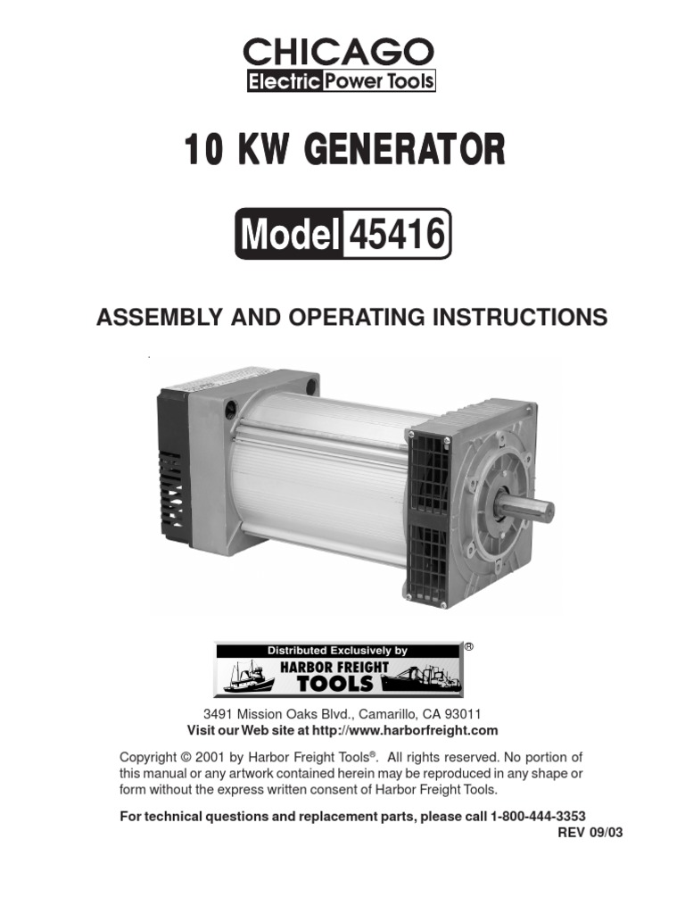 Stand Alone Belt Drive Generator Electric Generator Screw