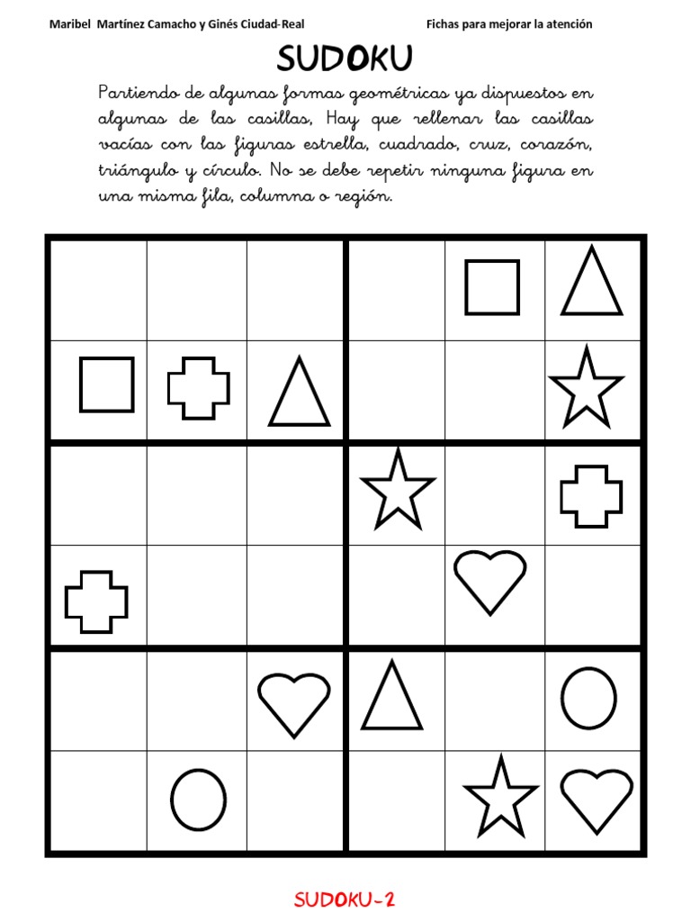 Leer rojo civilización Sudokus Figuras Geometricas 6x6 2 | PDF