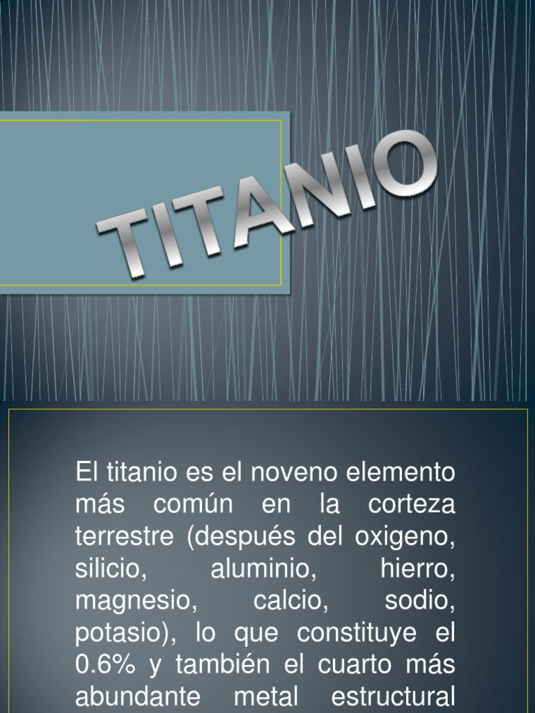 Titanio Y Tungsteno PDF Titanio Aleación