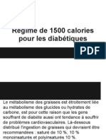 Régime de 1500 calories pour les diabétiques