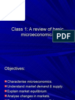 Class 1: A Review of Basic Microeconomics