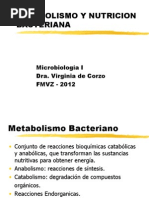 Metabolismo y Nutricion Bacterias 2012