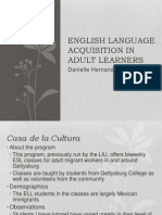 English Language Acquisition in Adult Learners