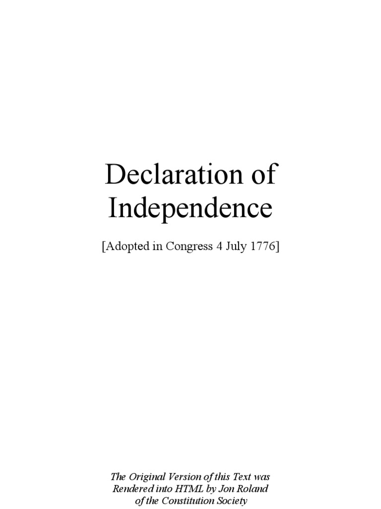 The Declaration of Independence.pdf | United States Declaration Of ...