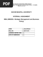 Download Final MB0052-Strategic Management and Business Policy by Kunal Mhatre SN125051814 doc pdf