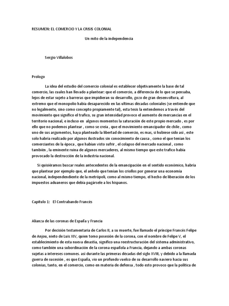 El auge del contrabando francés en Chile colonial | PDF | Imperio ...