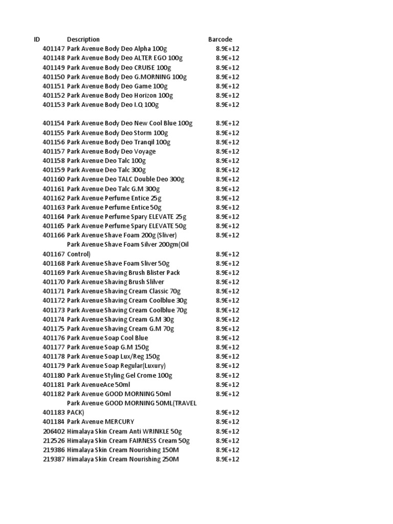 Barcodes PDF Publicly Traded Companies Of The United States New