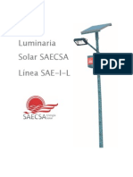 Ficha TÃ©cnica Luminaria Solar SAE-L-I