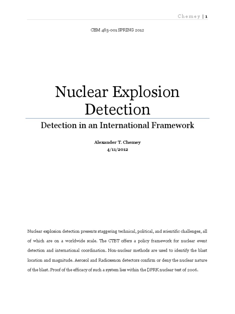 Nuclear Detonation Detection Systems | PDF | Gamma Ray | Radioactive Decay