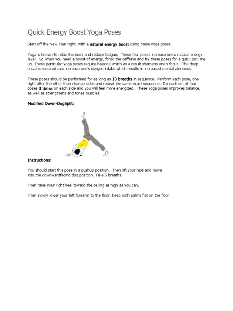 Quick Energy Boost Yoga Poses Pdf Abdomen Breathing