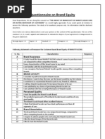 Download Maruti Suzuki Questionnaire on Brand Equity by Ankit_4668 SN125064164 doc pdf