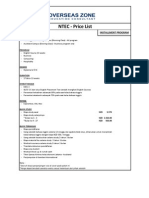 NTEC Evening, Installment Program W 012 07.07.12 - Price List