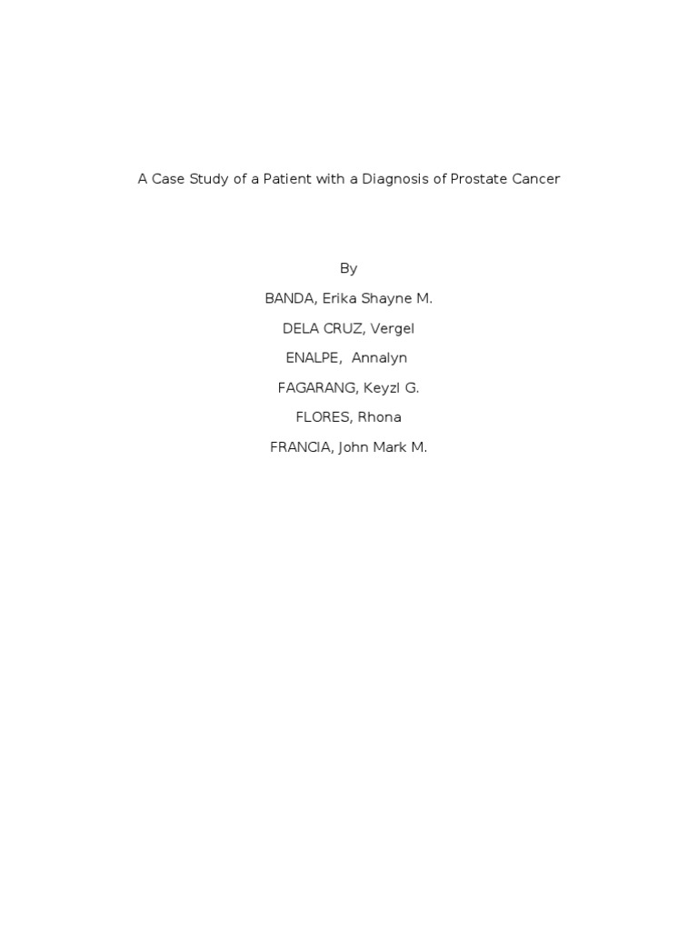 Prostate Cancer Case Study Analysis | PDF | Prostate | Andrology