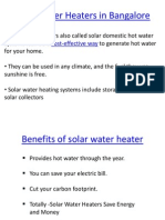 Solar Water Heaters in Bangalore - Svmarketing