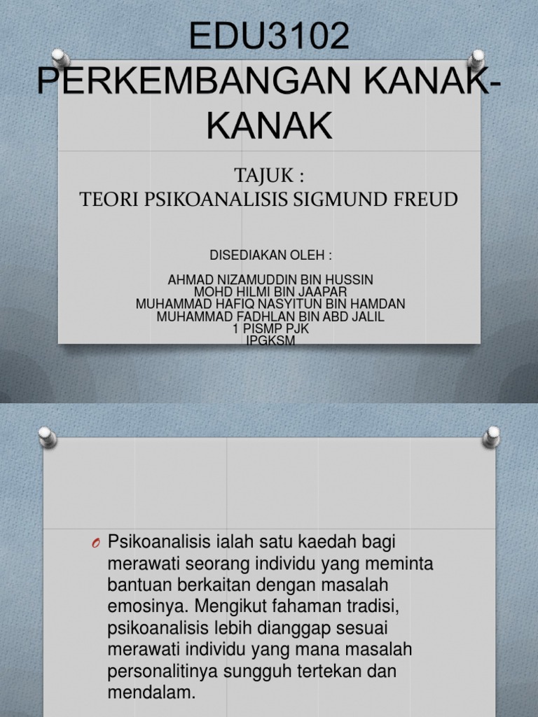 Teori Psikoanalisis Sigmund Freud Pdf