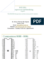 ECE 2211 Microprocessor and Interfacing Chapter 8 Comparison of 8088 and 8086 Memory Interfaces