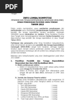 Download Info Lomba dari Dinas Pendidikan Prov Jateng by Apriyanti Arifin SN125077486 doc pdf
