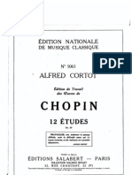 Cortot - Chopin Etudes Op.25 Editions Salabert