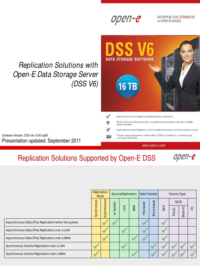 Open-E DSS V6 Replication Solutions | PDF | Replication (Computing ...