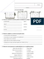 Ficha de Repaso Unidad 3 de Lengua Castellana