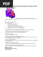 (NCP) Risk For Decreased Cardiac Output Related To Tetralogy of Fallot