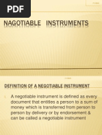 Nagotiable Instruments