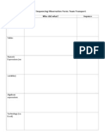 Monitoring and Sequencing Observation Form