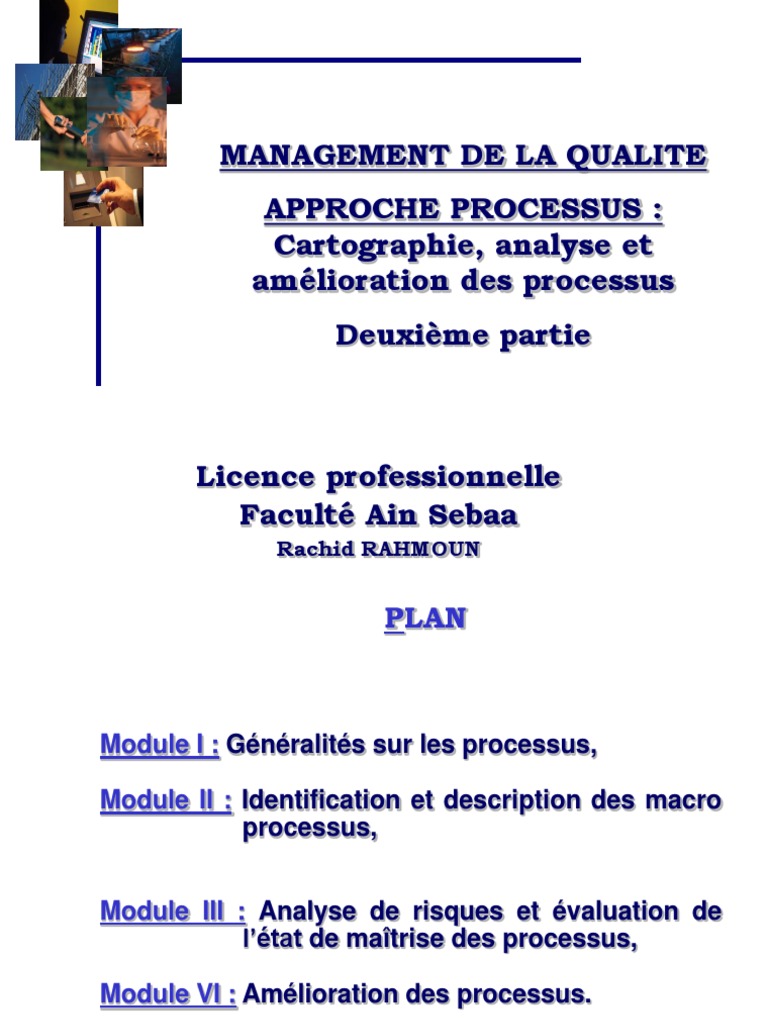 Management de la qualité : approche processus | PDF | Management de la ...