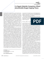 Electronic Transport in Organic Materials Comparison of Band