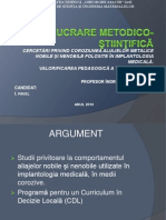 Lucrare Metodico-Ştiinţifică Grad I