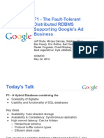 F1 - The Fault-Tolerant Distributed RDBMS Supporting Google's Ad Business