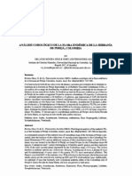 Analisis Corologico de La Flora ENDEMICA de La Serrania Del PERIJA