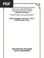 LAPORAN KEUANGAN KOPERASI - PERHITUNGAN SHU PER ANGGOTA
