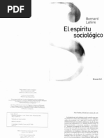 LAHIRE, 2006, Introduccion, Espíritu sociologico, espiritu critico, pp 15-28