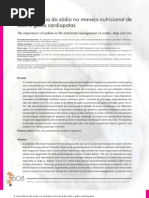 A importância do sódio no manejo nutricional de cães e gatos cardiopatas