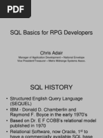 SQL Basics For RPG Developers