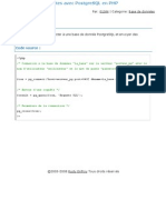 Connexion Et Requêtes Avec PostgreSQL en PHP PDF