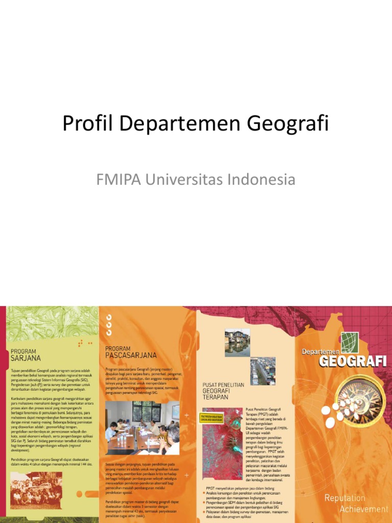 Profil Departemen Geografi UI | PDF | Geography | Geographic ...