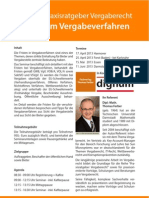 Seminar Praxisratgeber Vergaberecht - Fristen im Vergabeverfahren