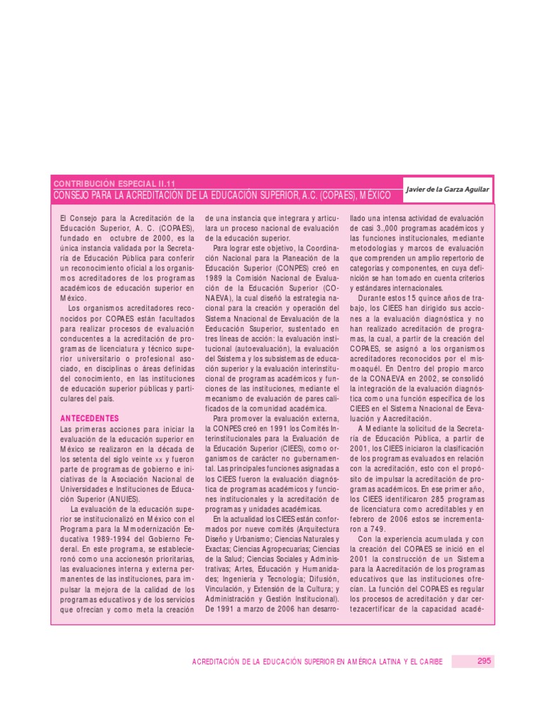 Copaes | PDF | Educación más alta | Calidad (comercial)