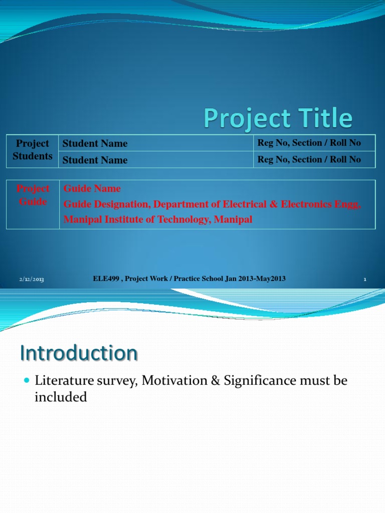 Sysnopsis PPT Format - 2013 | PDF