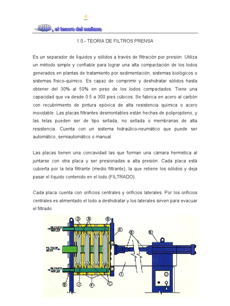 filtro prensa.pdf Filtración Bomba