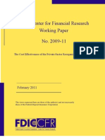 2011-11, The Cost Effectiveness of The Private-Sector Reorganization of Failed Banks - Working Paper, Federal Dposit Insurance Corporation - Center For Financial Research