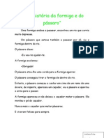 A história da formiga e do pássaro