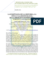 La Enseñanza de la Historia, la Ética y la Deontología de la Medicina Veterinaria (Caso DCV-UCLA 1964-2010)