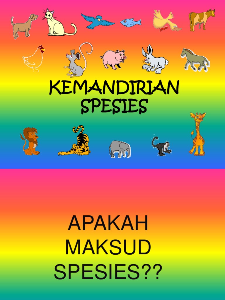 Kemandirian Spesies Pdf